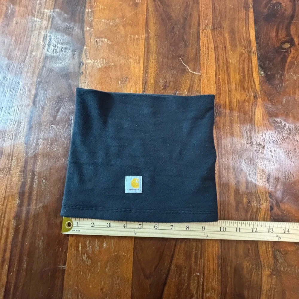 Carhartt Black Fleece Neck Gaiter Warmer UP0204U One Size OS Logo Patch